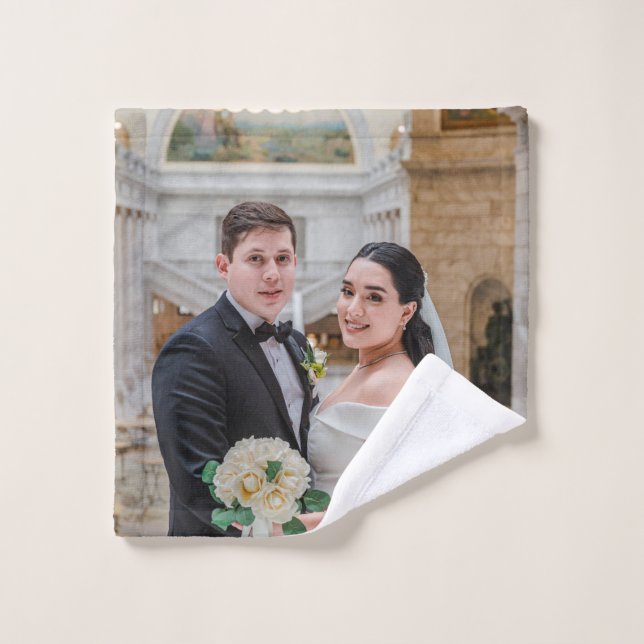 Personalised Wedding or Anniversary Wash Cloth (Wash Cloth)