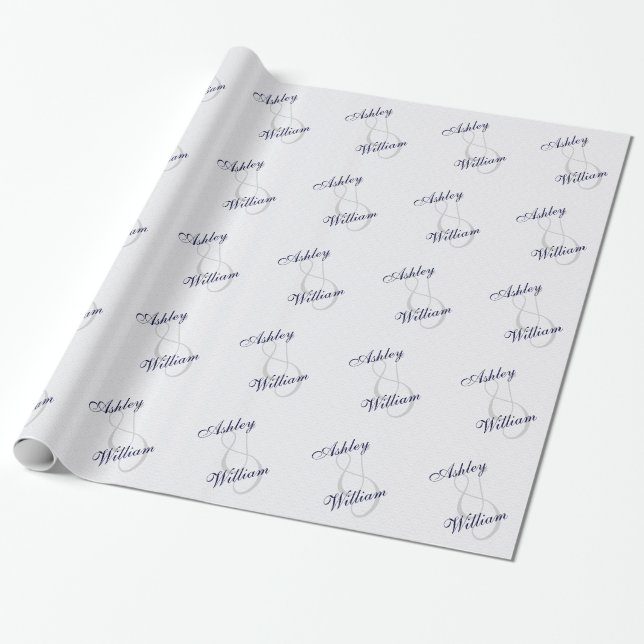 Personalised Wedding or Engagement Gift Wrap (Unrolled)