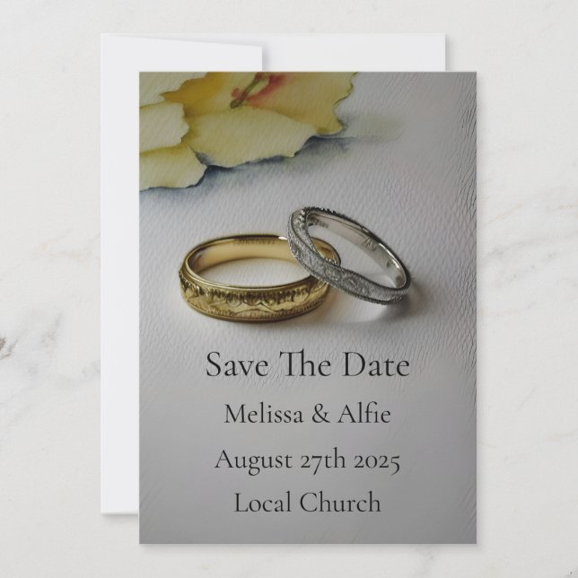 Personalised wedding or engagement Invitation (Front)