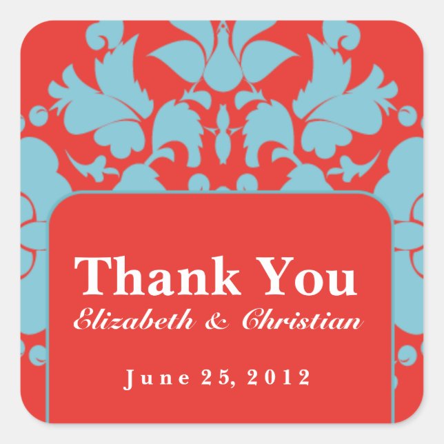 Personalised Wedding or Event Sticker (Front)