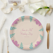 Personalised Wedding Paper Plate