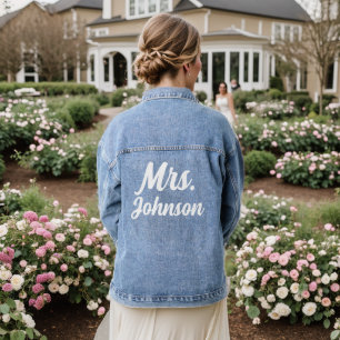 Personalised  Wedding Personalised name  Denim Jacket