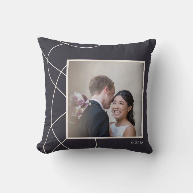 Personalised Wedding Photo Anniversary Keepsake Cushion (Front)