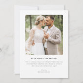 Personalised Wedding Photo Collage Modern Thank You Card (Back)