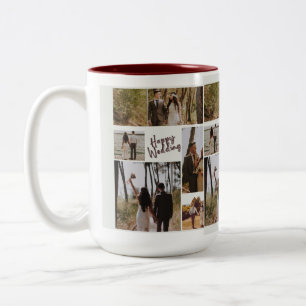 Personalised Wedding Photo Collage Mug