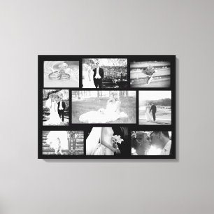Personalised Wedding Photo Collage Wall Art