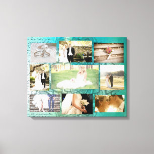 Personalised Wedding Photo Collage Wall Art