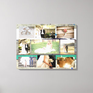 Personalised Wedding Photo Collage Wall Art