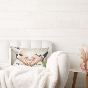 Personalised Wedding Photo Forever & Always Lumbar Cushion