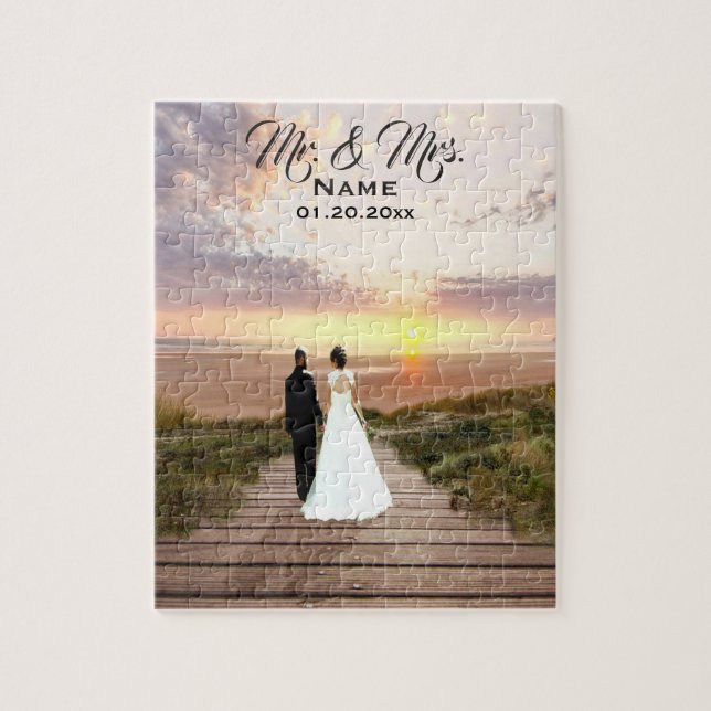 Personalised Wedding Photo Jigsaw Puzzle (Vertical)