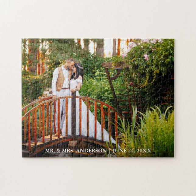 Personalised Wedding Photo Jigsaw Puzzle (Horizontal)