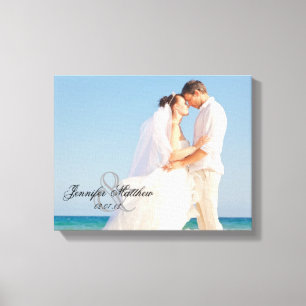 Personalised Wedding Photo Keepsake Canvas Print