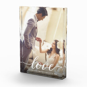 Personalised Wedding Photo Keepsake Love script