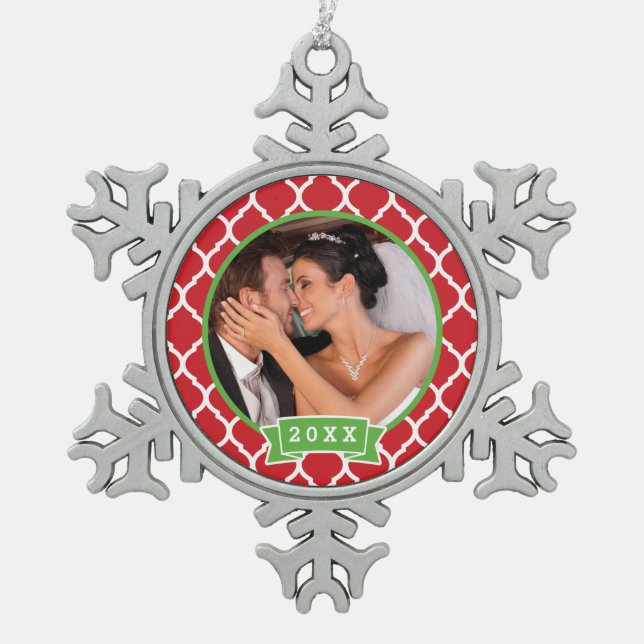 Personalised Wedding Photo Keepsake Ornament (Front)