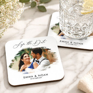 Personalised Wedding Photo Save the Date Custom Coaster