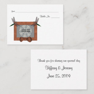 Personalised Wedding Photo Table Place Card