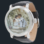Personalised Wedding Photo With Modern Calligraphy Watch<br><div class="desc">The design has white rectangular frame on the lower side and modern calligraphy texts which can be customised to your preference. Replace the picture in the centre with your own wedding photo. It will make a lovely custom made wedding favour gifts for your guests or for your own keepsake.</div>