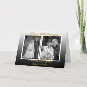 Personalised Wedding Photos 50th Anniversary Card