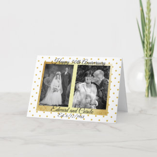 Personalised Wedding Photos 50th Anniversary Card
