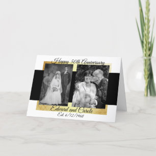 Personalised Wedding Photos 50th Anniversary Card