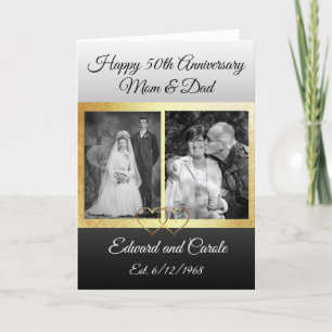 Personalised Wedding Photos 50th Anniversary Card