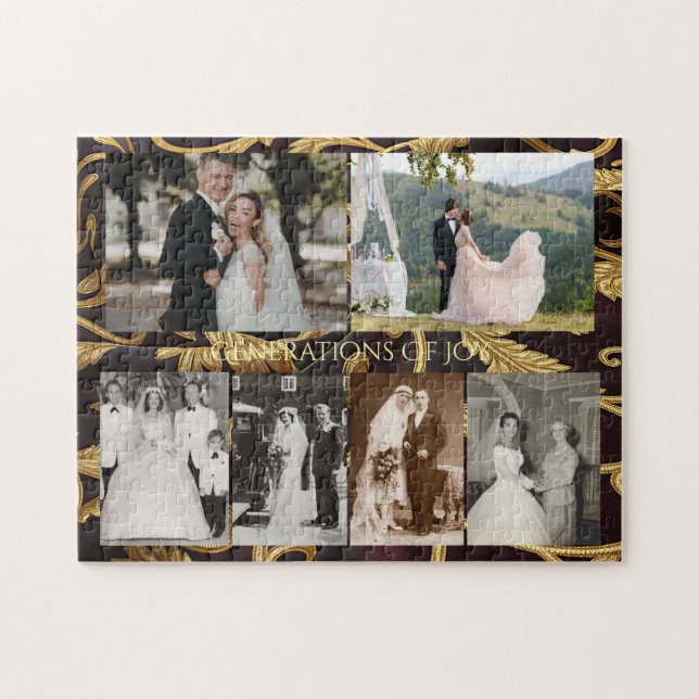 Personalised Wedding Photos Generations of Joy Jigsaw Puzzle (Horizontal)