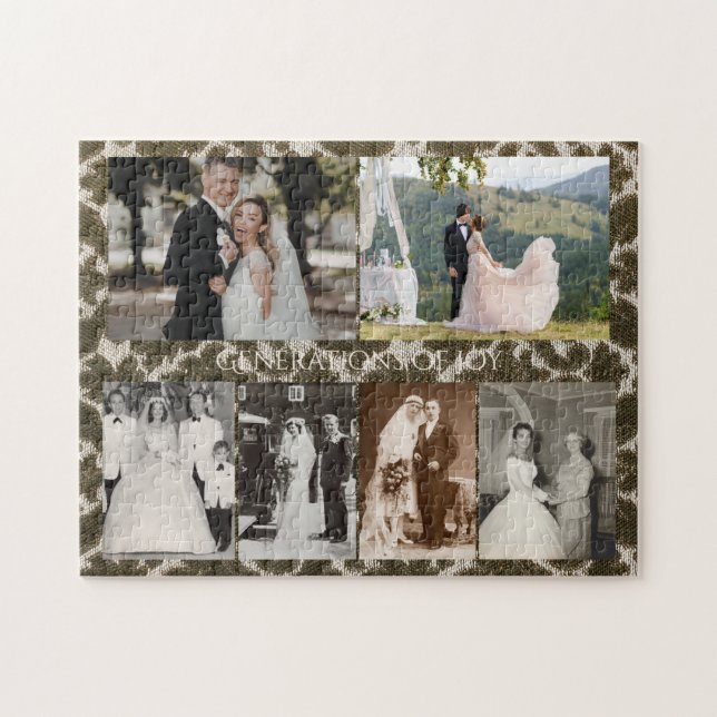 Personalised Wedding Photos Generations of Joy Jigsaw Puzzle (Horizontal)