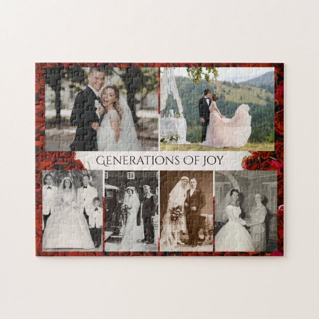 Personalised Wedding Photos Generations of Joy Jigsaw Puzzle (Horizontal)