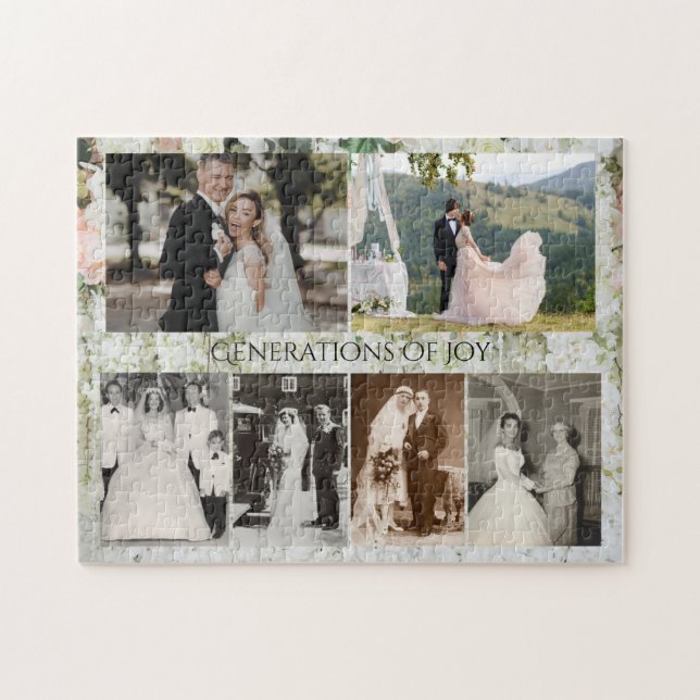 Personalised Wedding Photos Generations of Joy Jigsaw Puzzle (Horizontal)