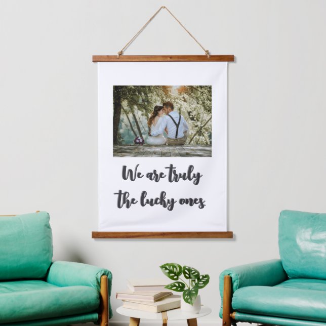 Personalised Wedding Picture Wood Wall Tapestry (Living Room)