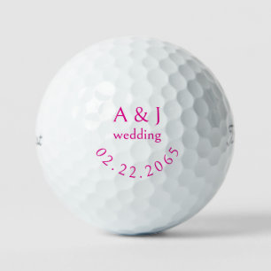 Personalised Wedding Pink Favour Titleist Pro V1 I Golf Balls