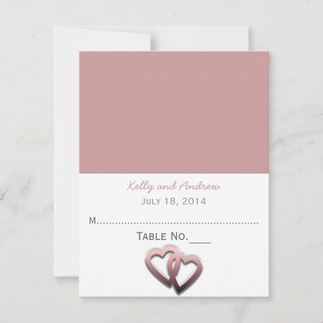 Personalised Wedding Place Card (Front)