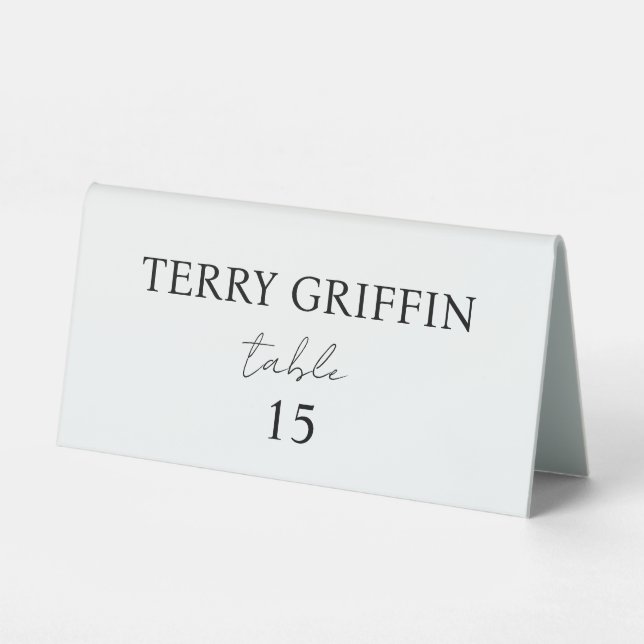 Personalised wedding place cards Table name cards (Front)