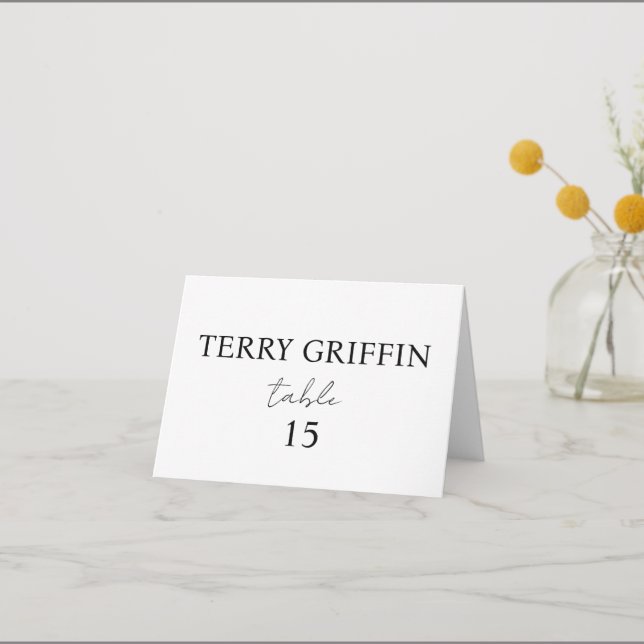 Personalised wedding place cards Table name cards (Front)