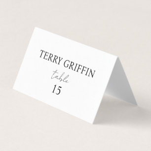 Personalised wedding place cards Table name cards