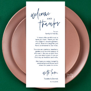 Personalised Wedding Place Setting Thank You Card