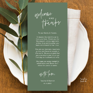 Personalised Wedding Place Setting Thank You Card