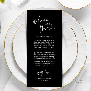Personalised Wedding Place Setting Thank You Card