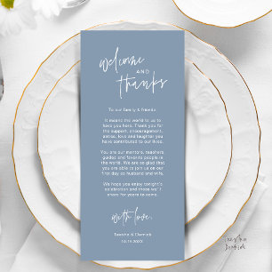 Personalised Wedding Place Setting Thank You Card
