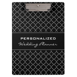 Personalised wedding planner clipboard   Elegant