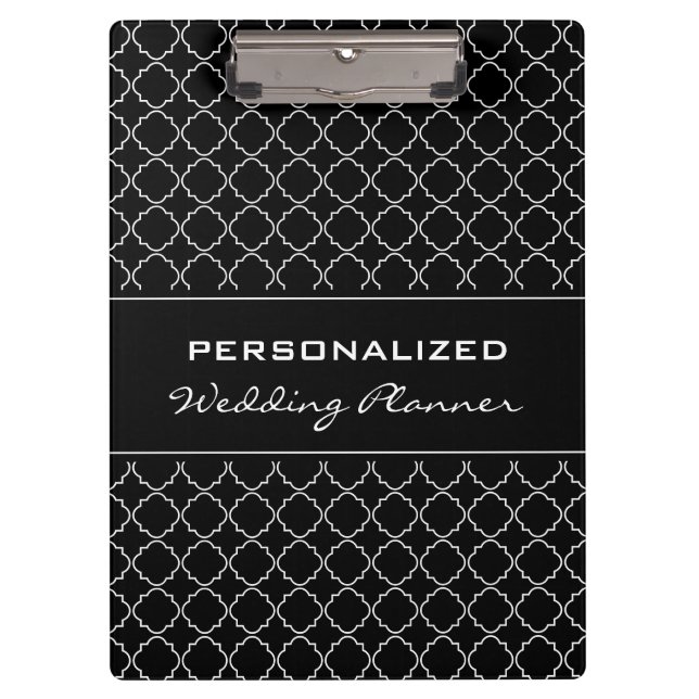 Personalised wedding planner clipboard | Elegant (Front)