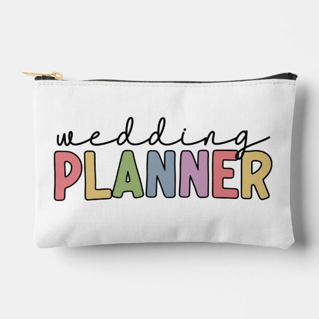 Personalised Wedding Planner Event Planner Accessory Pouch (Front)