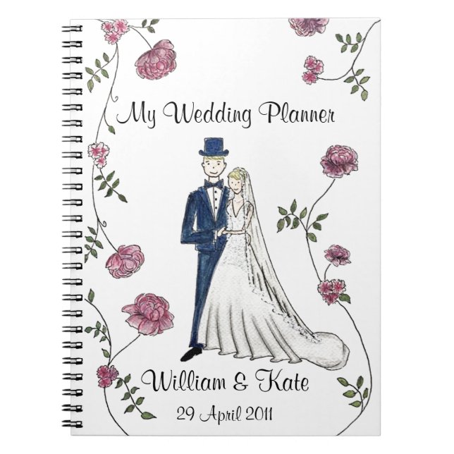 Personalised Wedding Planner Notebook (Front)