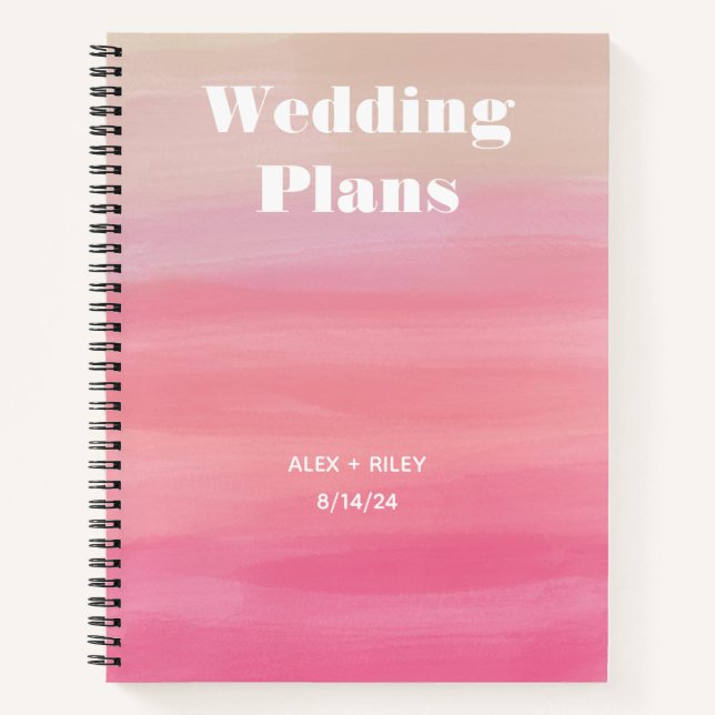 Personalised Wedding Planner Notebook (Front)