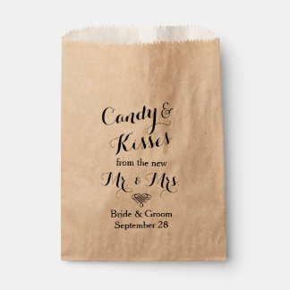 Personalised Wedding Popcorn or Candy Bar Buffet Favour Bags
