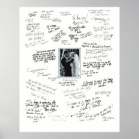 Personalised Wedding Poster For Guest Wishes