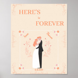 Personalised Wedding Poster – Illustrated Couple