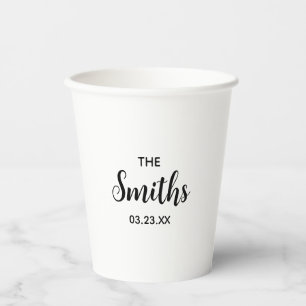 Personalised Wedding Reception Rehearsal Dinner  Paper Cups