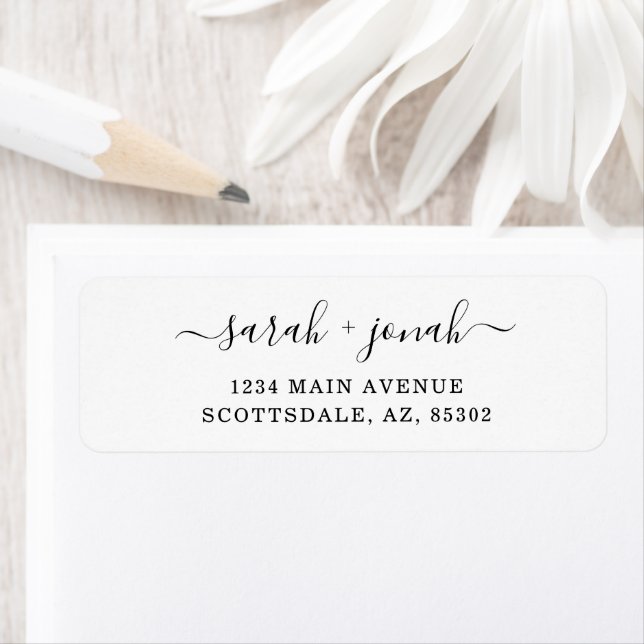 Personalised Wedding Return Address Labels (Insitu)