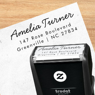 Personalised Wedding Return Address Rubber Stamp